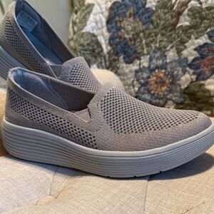 Skechers Women's Light Gray Slip-On Sneakers